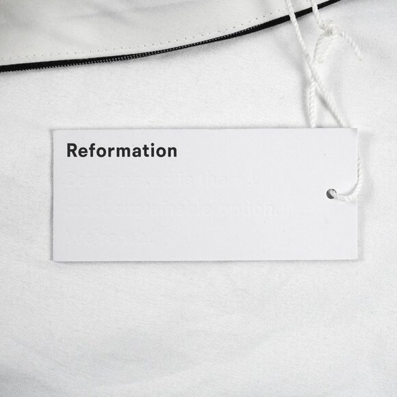 Reformation Carter Mid Rise Pant in Black Stripe Women's Size US 6 (NWT) - Picture 6 of 9